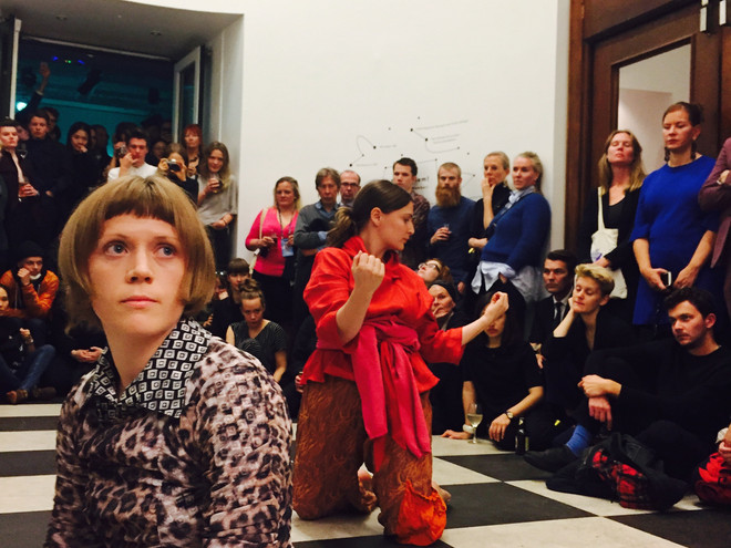 Veronica Bruce and Jennie Bergsli at Bergen Kunsthall, presented by SCHLOSS, curated by Ida Ekblad.