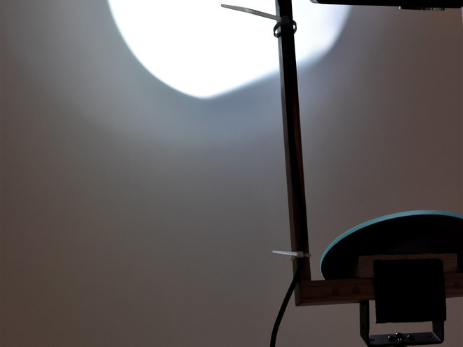 Kinetic sculpture by Nora Adwan, presented at Tromsø Kunstforening.