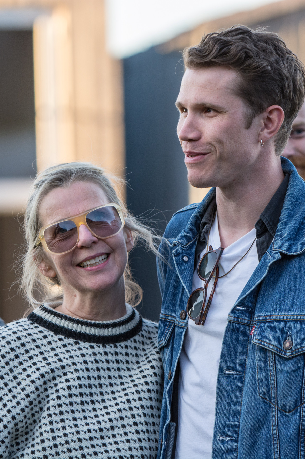 A K Dolven with visiting artist Jon Benjamin Tallerås at Studio Kvalnes. Photo: Laimonas Puisys.