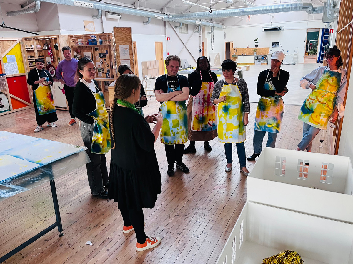 Cooking and Curators visit to the unfinished institution in Bergen, 2024.