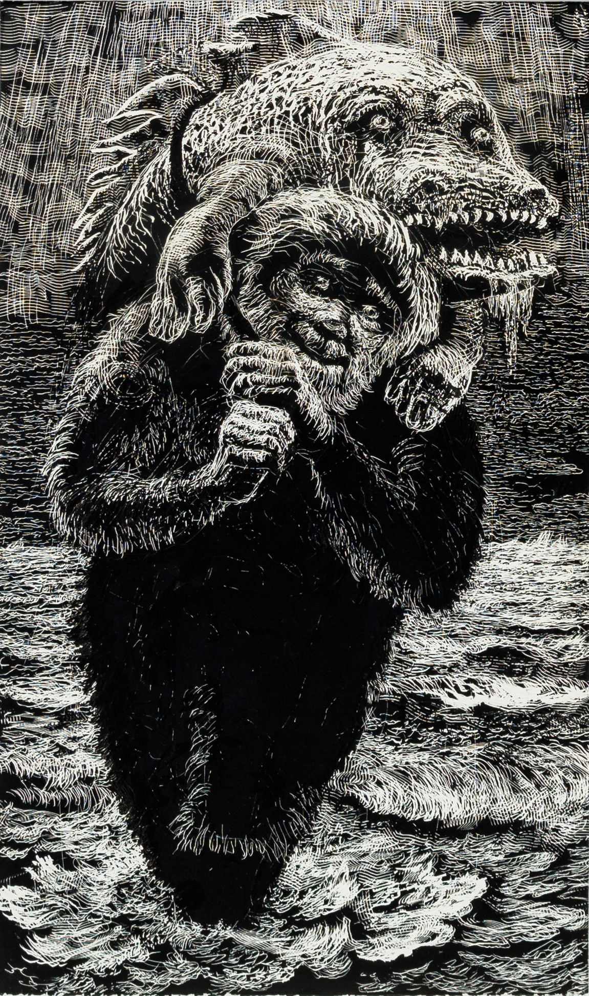 Sjøtroll/Sea Troll (1967) by Kaare Espolin Johnson. Image at the courtesy of the Espolin Gallery, Museum Nord.