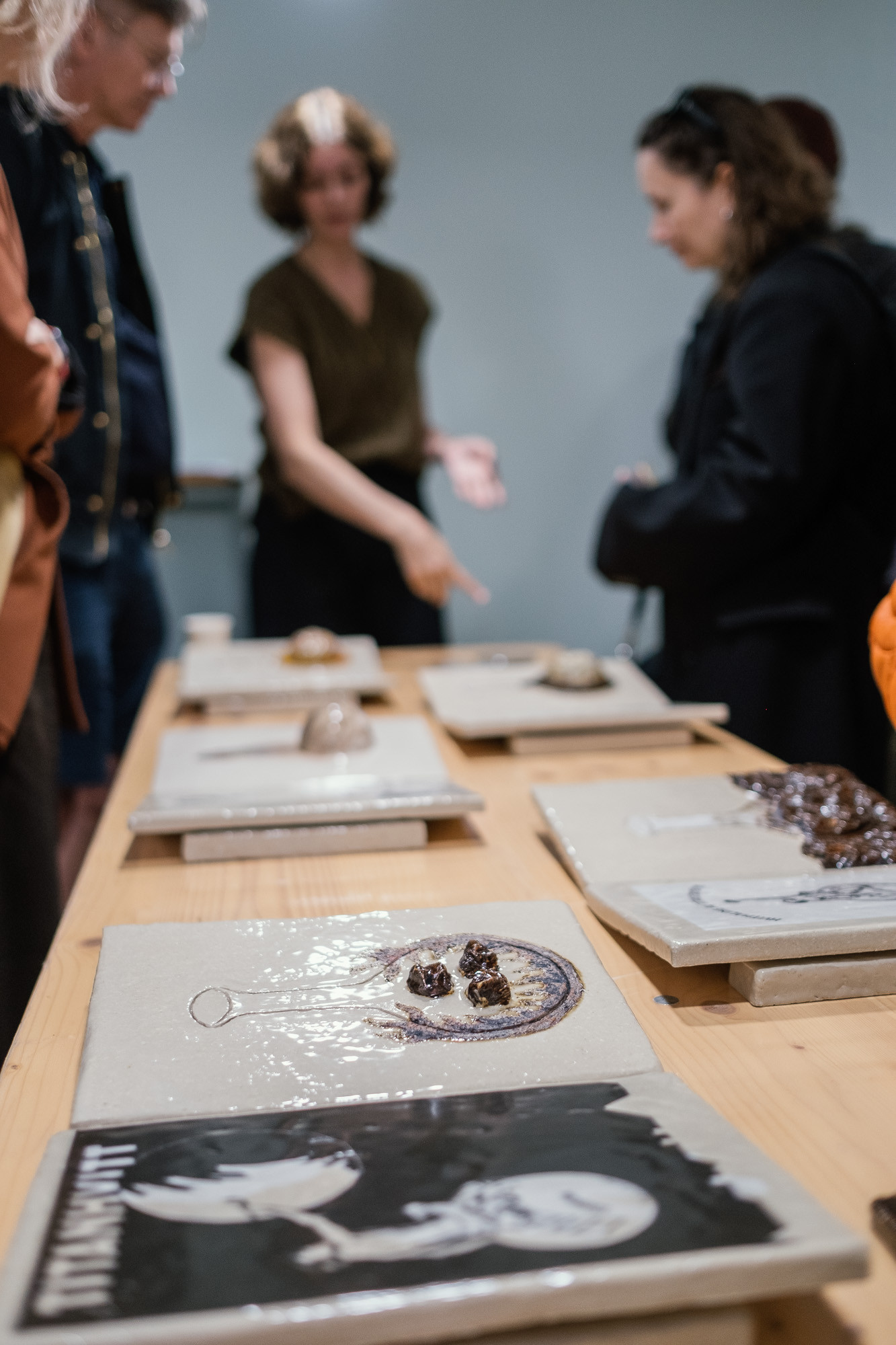 Details from the presentation of Marte Johnsliens new work and material samples, a part of TiO₂: The Materiality of White. Photo by Tiny Productions for Coast Contemporary. 