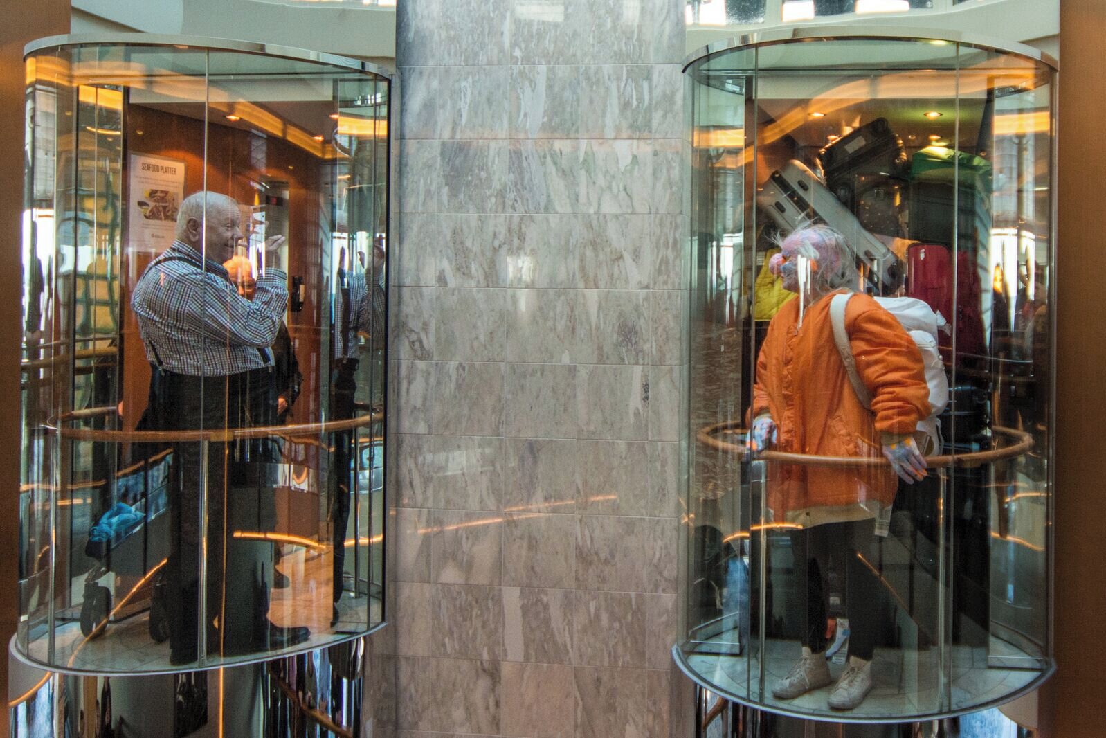 Troll stuck in the elevator. Performance by Tori Wrånes during Coast 2017.