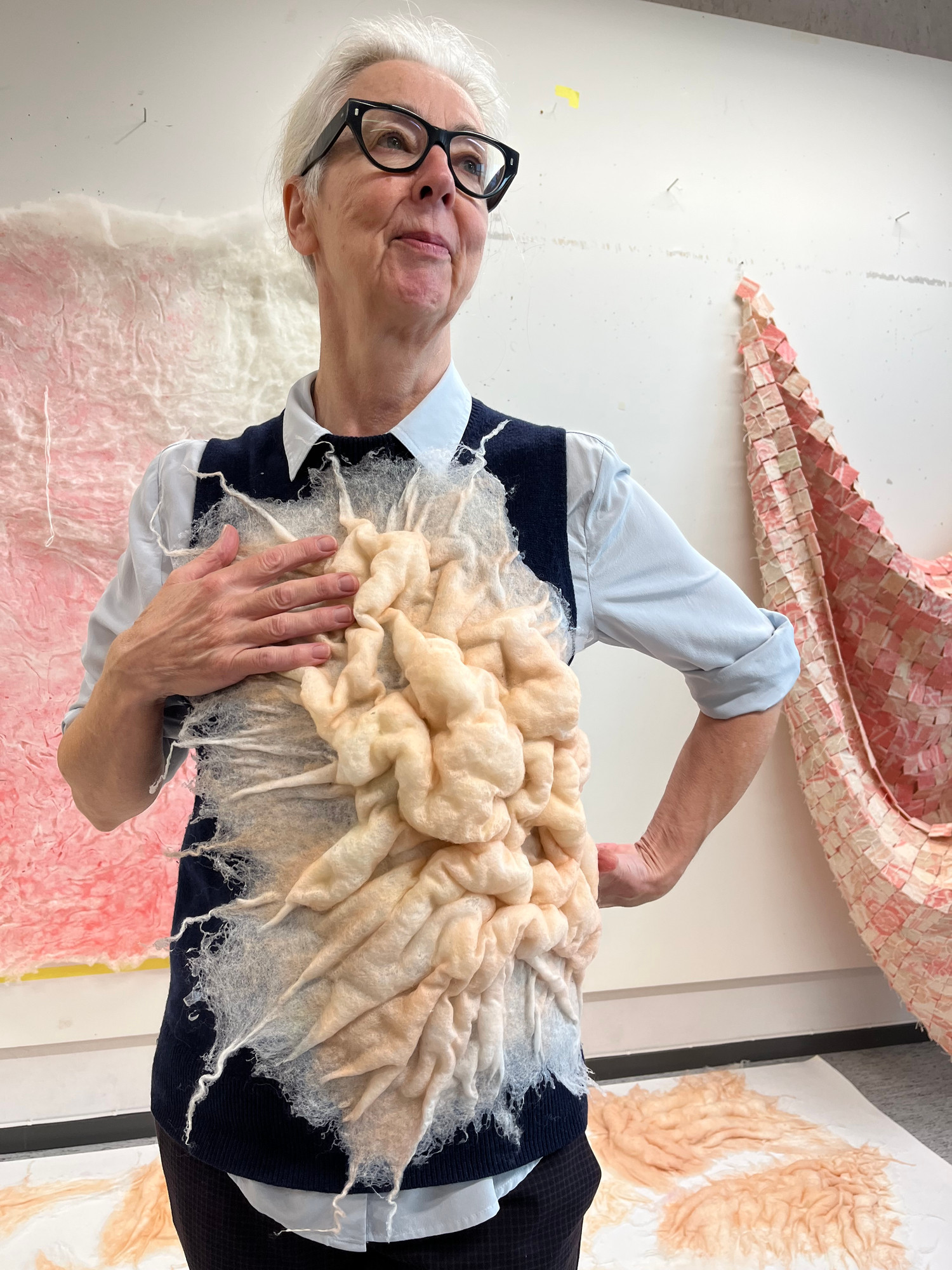 Helle Mellemstrand, winner of the Coast Contemporary Art Price 2024, in her studio at Tou Scene, Stavanger.