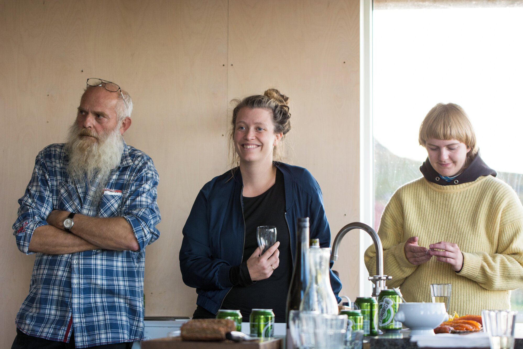 Charlotte Rostad, artist and co-Director of RAKE, and artist Hanna Fauske. Photo: Laimonas Puisys.