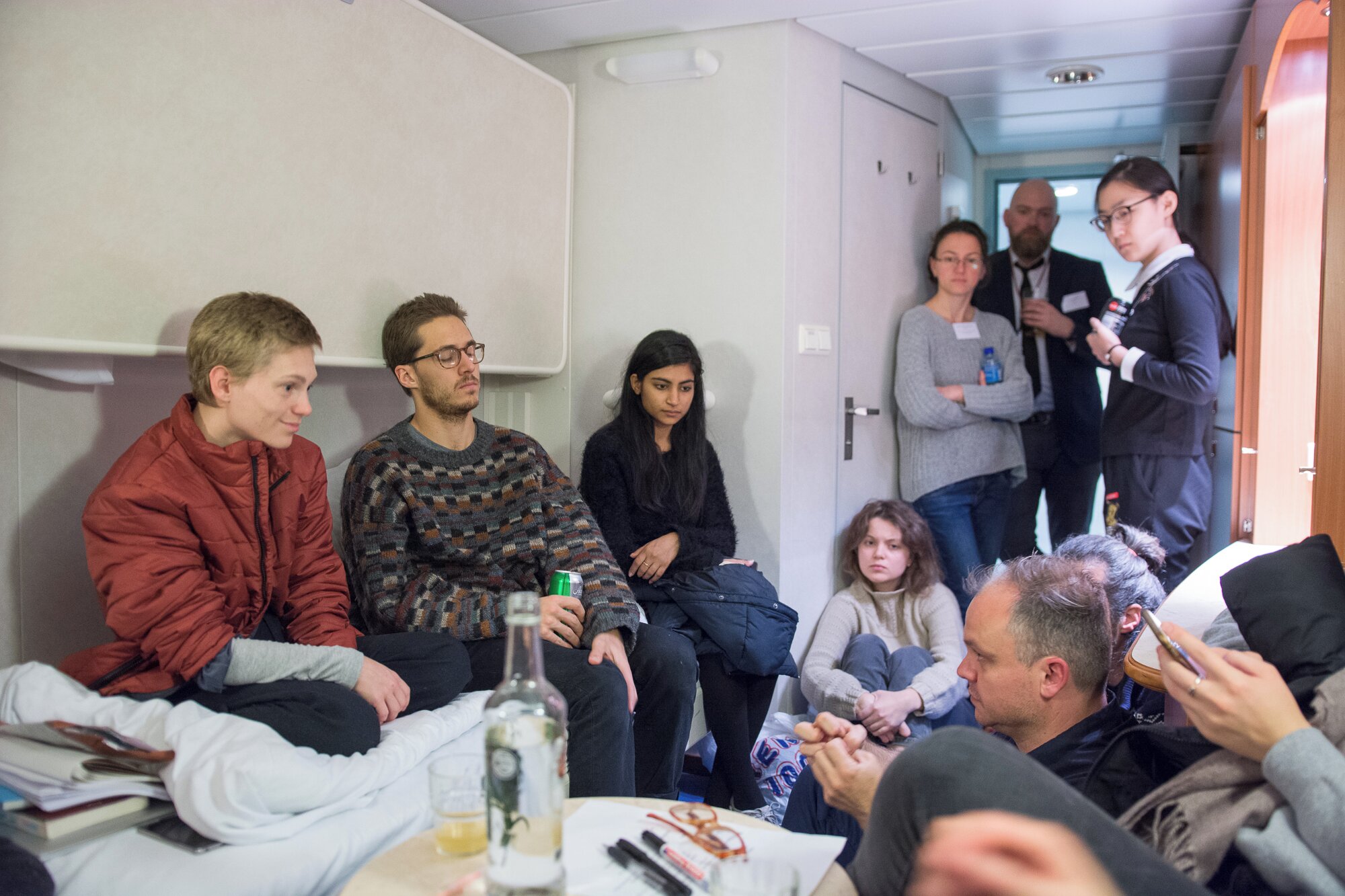 Late night discussions with Ina Hagen.