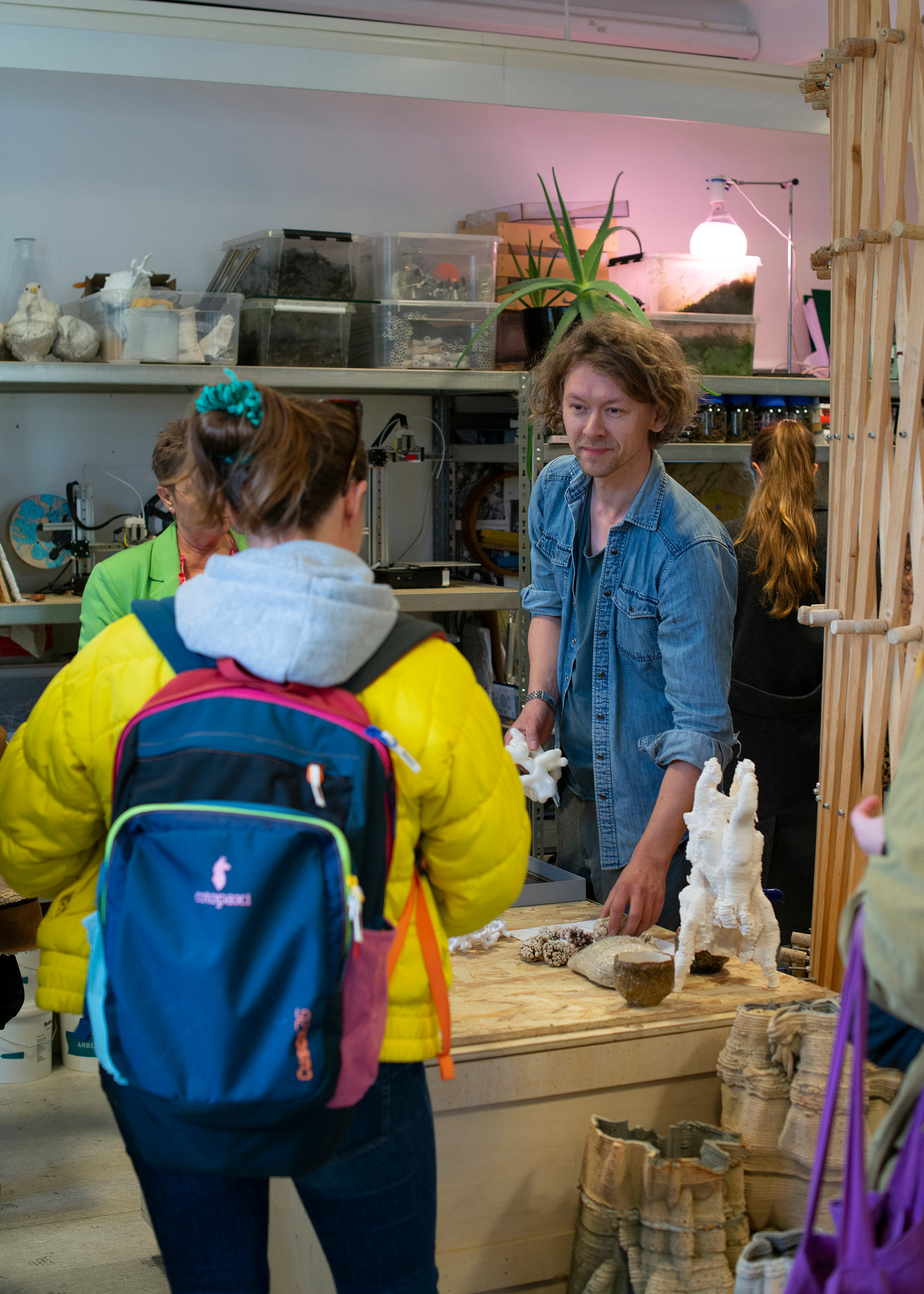 Kåre Alexander Grundvåg in his studio during our visit.