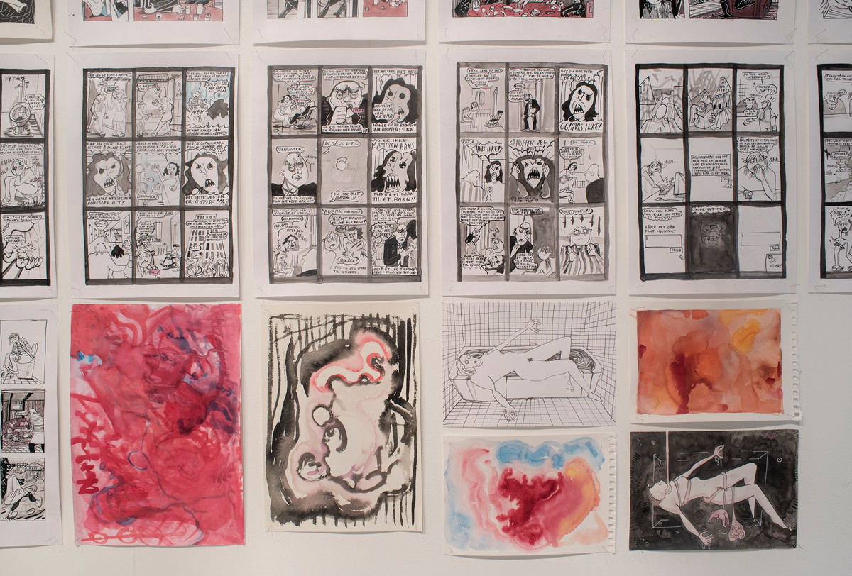 Drawings by Ane Barstad Solvang for SYKLUS at Telemark Art Center